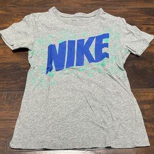 Nike Gray Tee with Blue and Green Accents